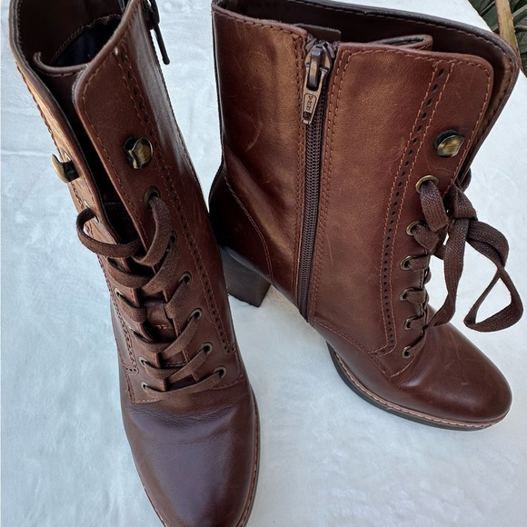 Naturalizer Dark Brown Combat Boots - Picture 4 of 12